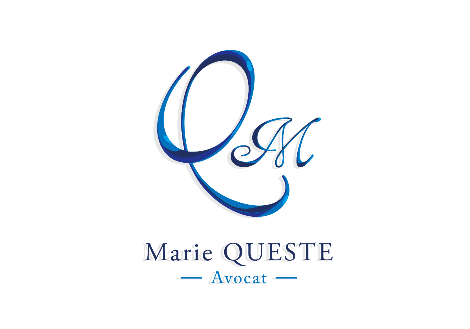 Création du logo Marie Queste Avocat|textebrut