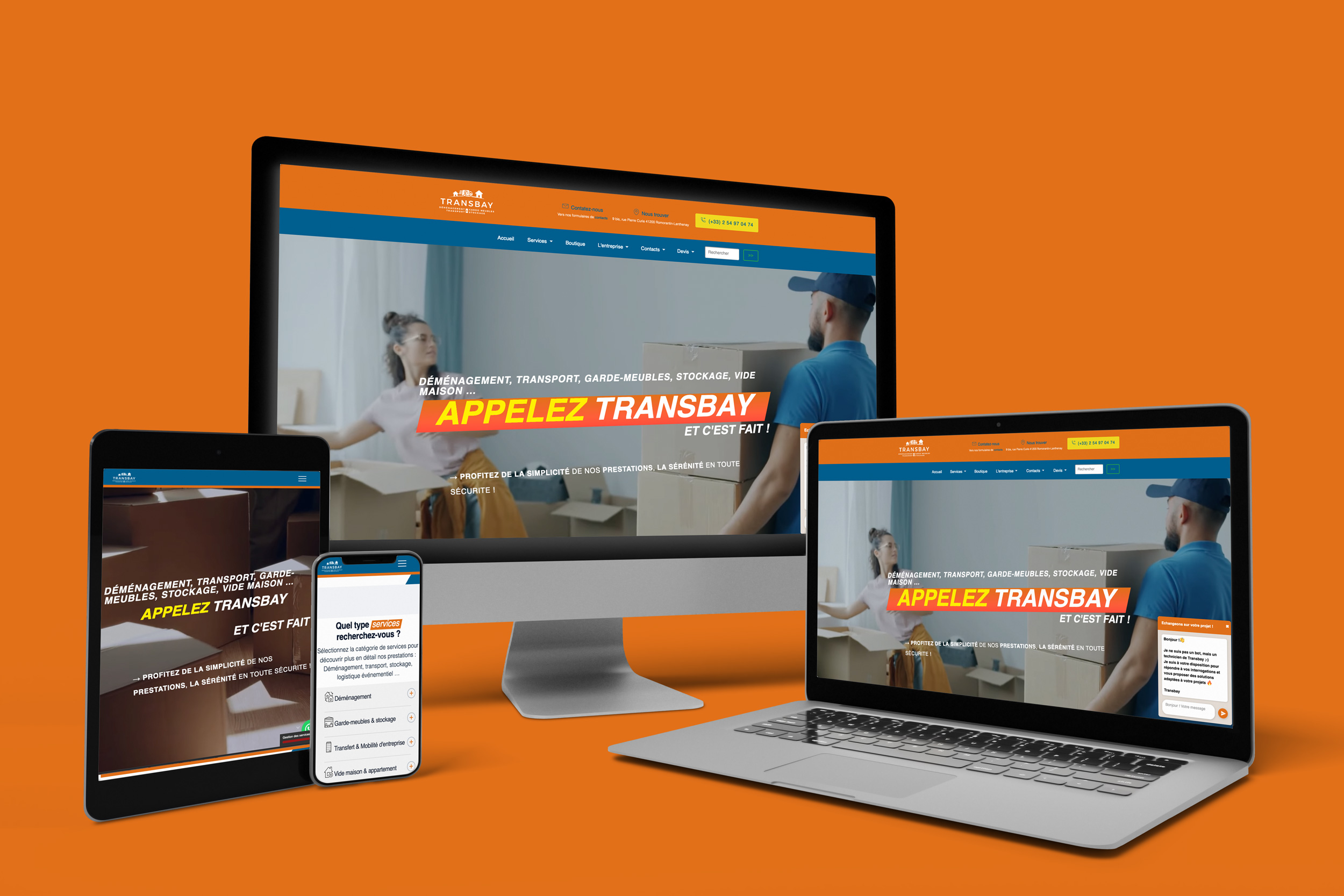 Création du site web de la société Transbay.fr|textebrut