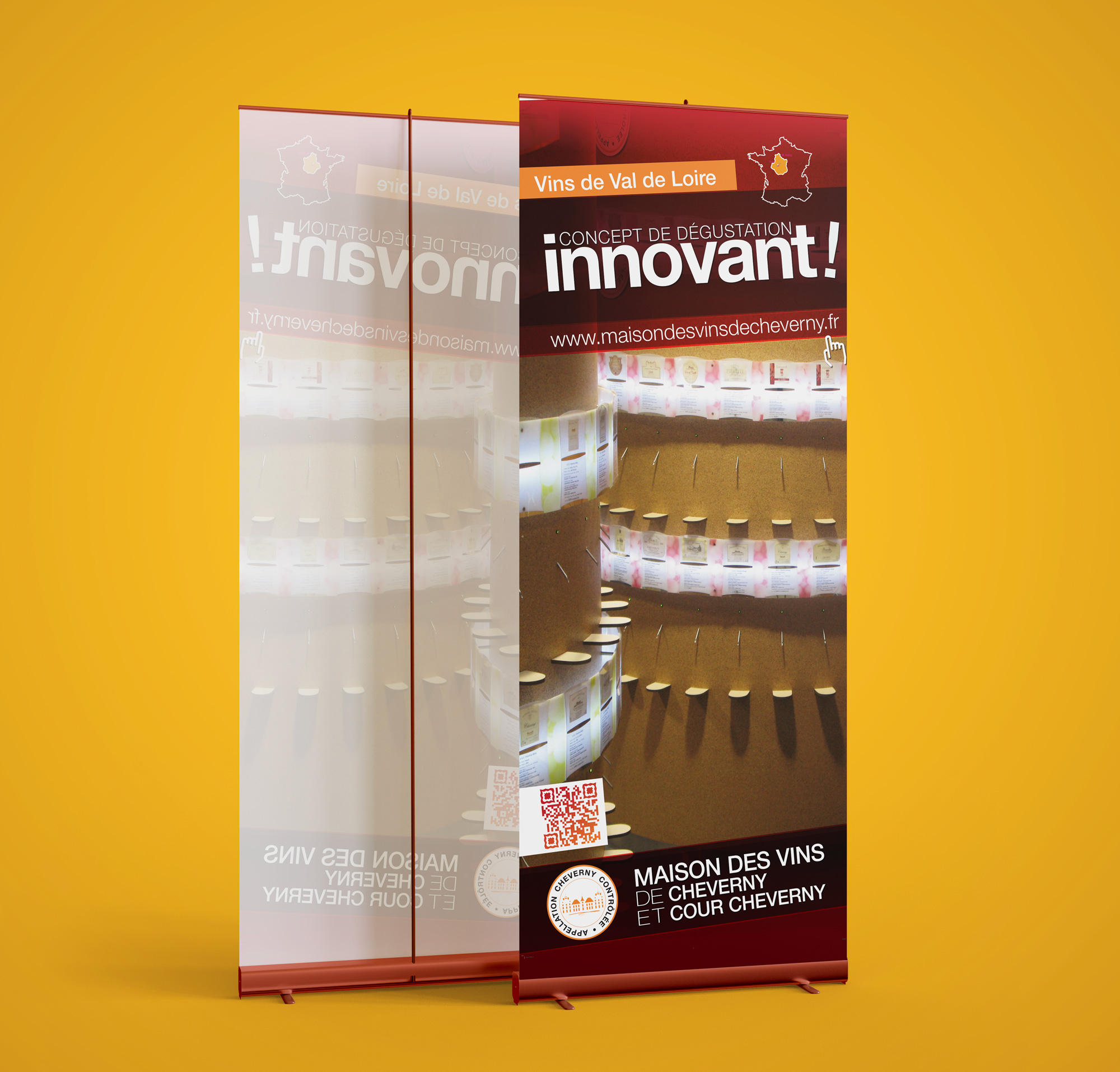 Roll-up et kakémonos extérieur - Maison des Vins de Cheverny|textebrut