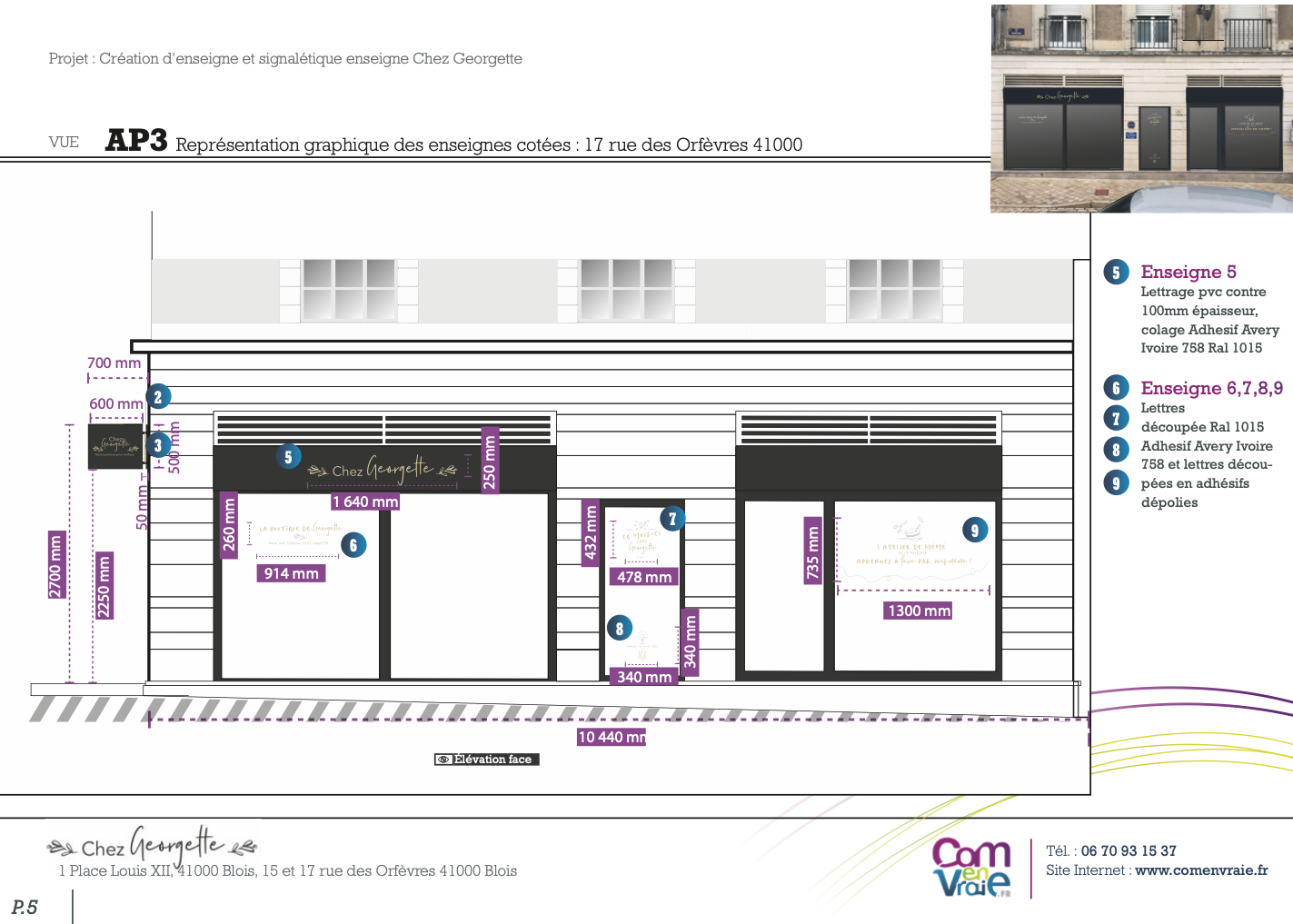 exemple de plans avant travaux Chez Georgette|textebrut