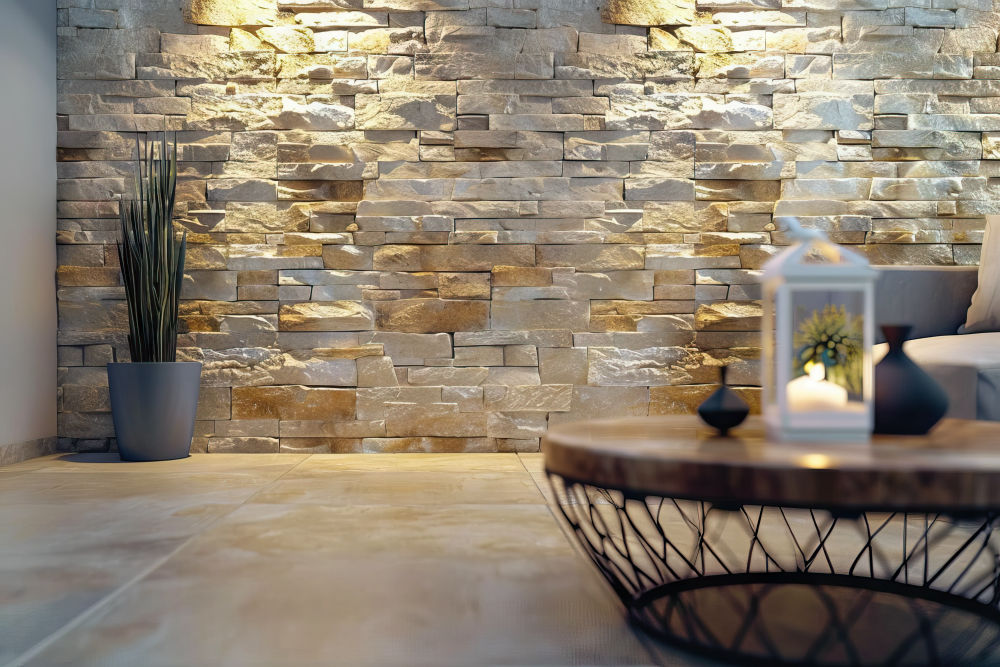 Sculptures de pierres pour parement décoratif intérieur