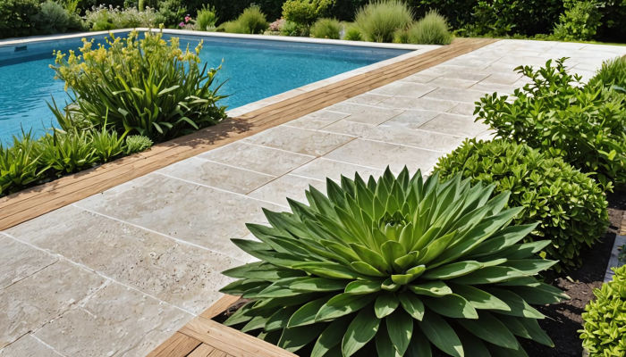 Décoration des bord et abords de piscine