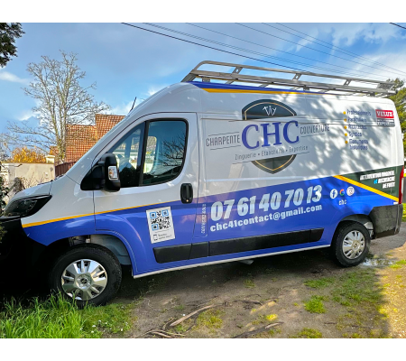 Covering CHC toitures : Création graphique du covering des véhicules de la (…)