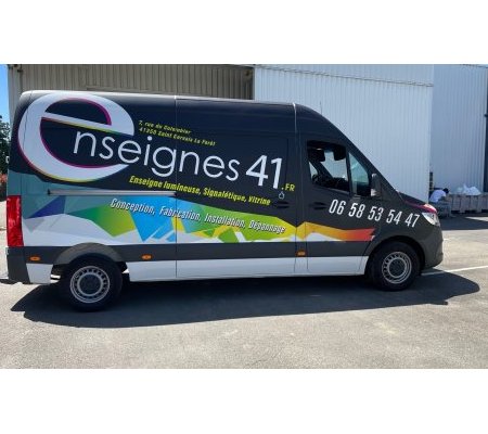 Enseignes 41 : Création graphique du véhicule de la société