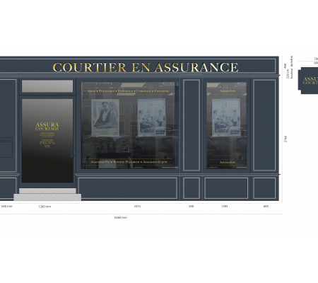 Assura Courtage - Etude / projet façade et enseignes
