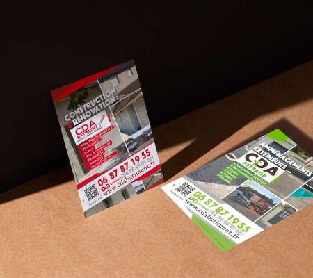 illustration de Flyer CDA Bâtiment et CDA Paysage