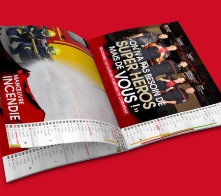 Visuel de pages intérieures du Calendrier Pompier Cormeray 2024-2025