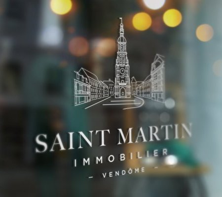 Création Logotype Saint-Martin Immobilier - gestion immobilière | Vendôme
