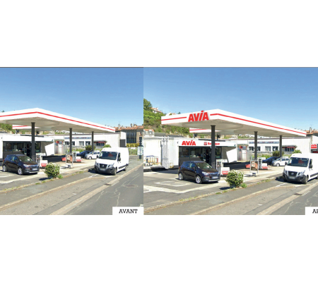 Signalétique globale des stations Avia et Cool Douche - Poitiers