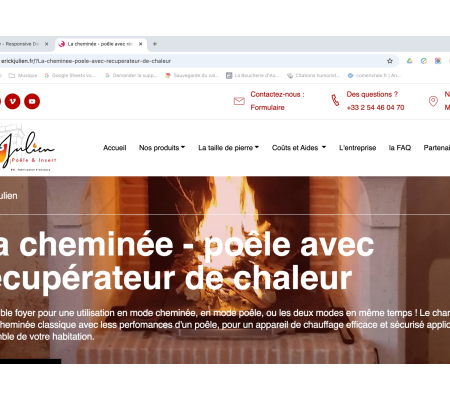 Capture d'écran d'un page type de produit