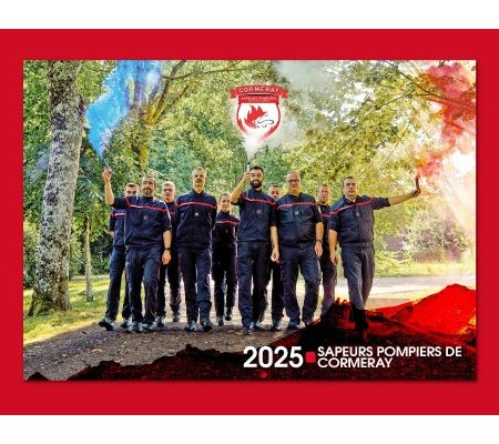 Visuel de pages intérieures du Calendrier Pompier Cormeray 2024-2025
